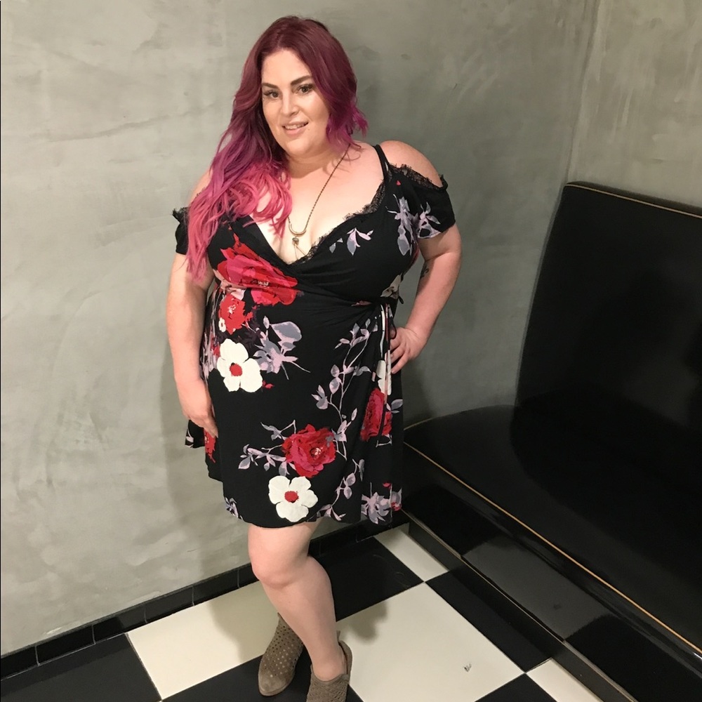 Floral wrap dress